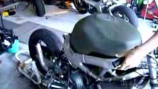 Honda VTR 1000 straight pipes with baffle [upl. by Attirehs]