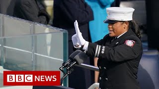 The story behind the US inaugurations sign language Pledge of Allegiance  BBC News [upl. by Sauer]