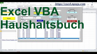 So funktioniert das Programm Haushaltsbuch Buchführung Einnahmenüberschussrechnung in Excel VBA [upl. by Millhon911]