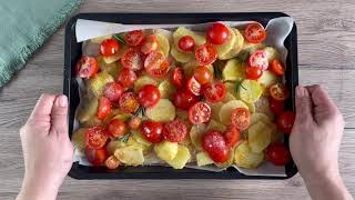 Merluzzo al forno con patate e pomodorini [upl. by Pack411]