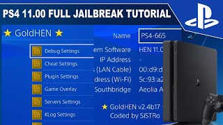 PS4 1100 Full Jailbreak Tutorial  How to Update Then Jailbreak amp Load GoldHEN [upl. by Ihsakat]