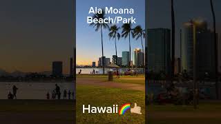 Nightlife Ala Moana Beach foryou  travel alamoana follow beach paradise short [upl. by Ansilme558]