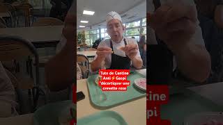 Comment décortiquer une crevette à la cantine au lieu de les jeter 🤡 shortsvideo ➡️lecantinier [upl. by Asille79]