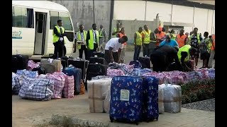 400 DEPORTED NIGERIANS ARRIVE ABUJA FROM UAE [upl. by Leckie]