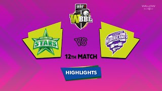 Highlights 12th Match Melbourne Stars Women vs Hobart Hurricanes Women  12th Match MLSW VS HBHW [upl. by Donna]