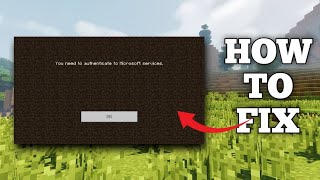 best trick you need to authenticate to microsoft services minecraft how to fix authenticate in 120 [upl. by Ayekahs271]