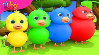 Learn colors with Five Little Ducks  BluLoo Nursery Rhymes amp Kids Songs [upl. by Scheck]