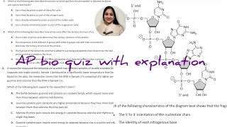 AP Biology Macromolecules quiz with explantation [upl. by Bettye]