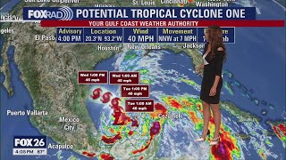 Tropical update Potential Tropical Cyclone 1 forms in southwestern Gulf of Mexico [upl. by Emlynn]