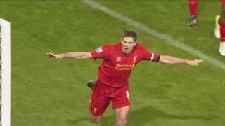 Gerrard Brilliant Goal v Man City  2013 Feb 03 [upl. by Aysa]