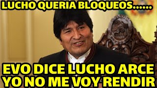 EVO MORALES DENUNCIAN GOBIERNO QUERIA BLOQUEOS PARA CULP4RLE LA FALTA DE COMBUSTIBLES [upl. by Yelehsa32]