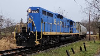 West Virginia Central Freight Train in Belington WV [upl. by Anaud]