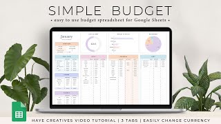 Budget Planner Spreadsheet for Google Sheets [upl. by Idhem]