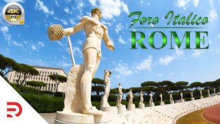 Rome  Italy  Walking Tour at the Foro Italico Sports Complex amp Olympic Stadium  4K  UHD [upl. by Rowe]