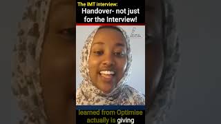 IMT and ST4 interviews Handover top tip [upl. by Anemaj]