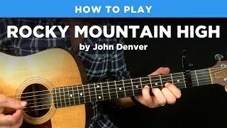 🎸 Rocky Mountain High • John Denver guitar lesson w tabs [upl. by Norword]