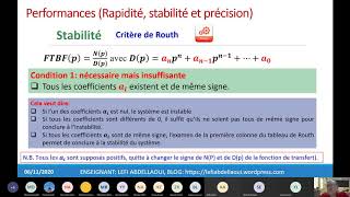 Stabilité et précision des systèmes asservis [upl. by Jerold967]