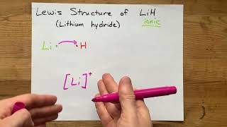 Lewis Structure of LiH Lithium Hydride [upl. by Shurwood]