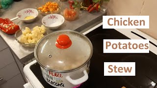 Chicken potatoes stew  Pileci krompir paprikas recept [upl. by Nayhr99]