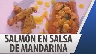 Salmón en Salsa de Mandarina con Camarones  Recetas de comida [upl. by Ahtaga]