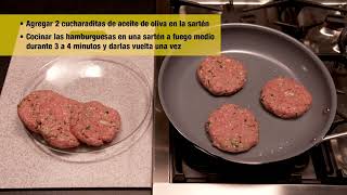 Food Flip  Receta Rápida Hamburguesas de pavo [upl. by Ninette36]