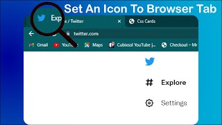 How to Set an Icon to Browser Tab HTML Webpage [upl. by Bender]