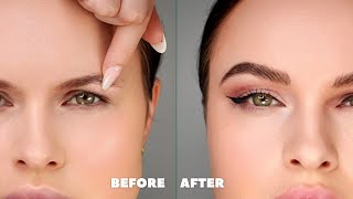 Effortless Eyeliner for Hooded Eyes Quick amp Easy Tips [upl. by Panter]