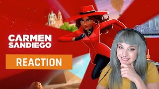 My reaction to the Carmen Sandiego Official Annoucnement Trailer  GAMEDAME REACTS [upl. by Todd]