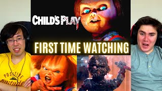 REACTING to Childs Play 1988 HES SOOO FREAKY First Time Watching Horror Movies [upl. by Dnalhsa]