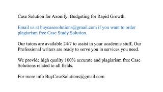 Case Solution Axonify Budgeting for Rapid Growth [upl. by Ricker]