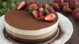 NoBake Triple Chocolate Mousse Cake Recipe [upl. by Aniled]