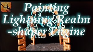 Painting lightening on the Realmshaper Engine quick and easy  Seraphon shooting terrain feature [upl. by Goles]