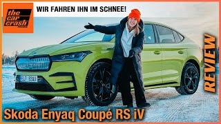 Skoda Enyaq Coupé RS iV 2023 Wir fahren das beliebte Elektroauto im Schnee Fahrbericht  Review [upl. by Moffitt]