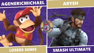 Duke It Out Losers Semis  AGenericMichael Diddy Kong vs Aryeh Snake SSBU Singles [upl. by Fanchet]