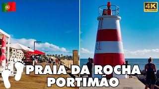 PRAIA DA ROCHA Portimão Algarve 🌞 Portugal 🇵🇹  Beach Walk 🏖️🚶 4K UHD [upl. by Arama]