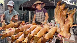 Discover the market selling the best fresh dog meat in the world consuming 200 dogs every day [upl. by Endres]