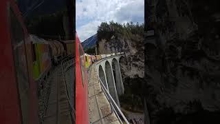 Lamdwasser Viadukt Switzerland travel alp train nature viadukt trending world unesco funny [upl. by Sierra]