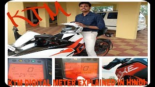 KTM RC 200 DIGITAL METER FULLY EXPLAINED IN HINDI  KTM RC 200 2017  KTM RC 200 DIGITAL METER [upl. by Jennings663]