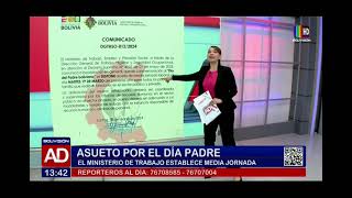 Asueto de media jornada por el Día del Padre [upl. by Eux]