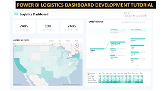 Power BI KPI Dashboard Project for Logistics Business  Build Dashboard Step by Step [upl. by Mas]