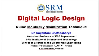 Digital Logic Design Quine Mccluskey Technique [upl. by Zelten231]