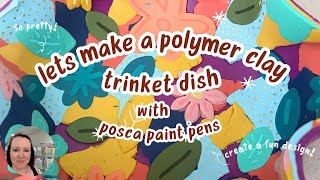 Polymer Clay Trinket Dish Tutorial  Craft  Sculpey  Simple polyclay project [upl. by Genevra628]