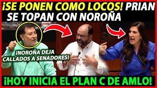 B0MBAZ0 ¡INICIA PLAN C DE AMLO SENADORES SE TOPAN CON NOROÑA EN SESIÓN PERMANENTE ¡SE PUSO FEO [upl. by Idolah]