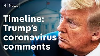 Donald Trumps coronavirus timeline how the President’s message has changed [upl. by Danila958]