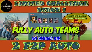 Barbarian Limited Challenge Stage 1  Barbaric Journey 2 Fully Auto Teams Part 3  Lords Mobile [upl. by Adlemy]