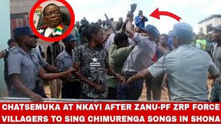 Chimoto🥵kuna ED ampZanuPF after ZRP yarova 11 Villagers in Nkayi force them to sing Chimurenga songs🔥 [upl. by Kelbee930]