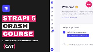 Strapi 5 Crash Course Part 3 Building hero section with components and dynamic zone [upl. by Zuliram]