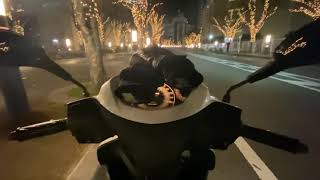 スズキ アドレス125 走行動画 神戸の夜 Address125 night ride around Kobe [upl. by Manoop]