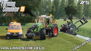 MrsTheCamPeR got stuck in the ditch  Animals on Hollandscheveld  Farming Simulator 19  Episode 5 [upl. by Shanly908]