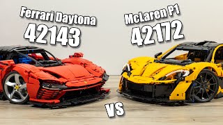 LEGO McLaren P1 vs LEGO Ferrari Daytona SP3  LEGO 42172 vs 42143  LEGO 42143 vs 42172  Supercars [upl. by Atikir707]